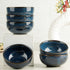 Galaxy Blue Ceramic Vegetable Bowl Set of 6, 150 ML